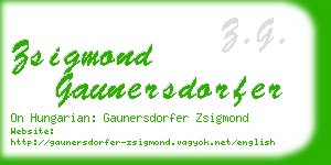 zsigmond gaunersdorfer business card